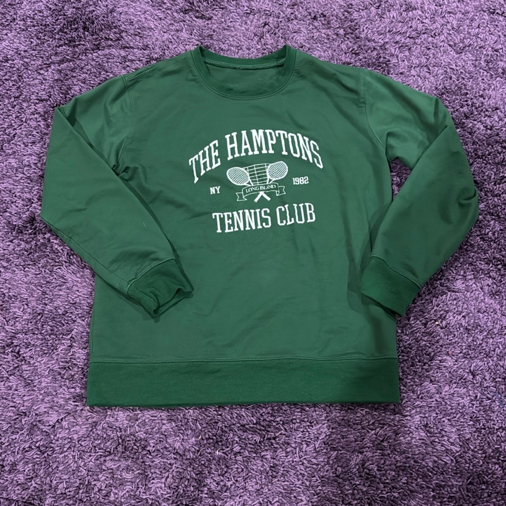 The Hamptons Tennis Club 100%Cotton Sweatshirt Green
Medium